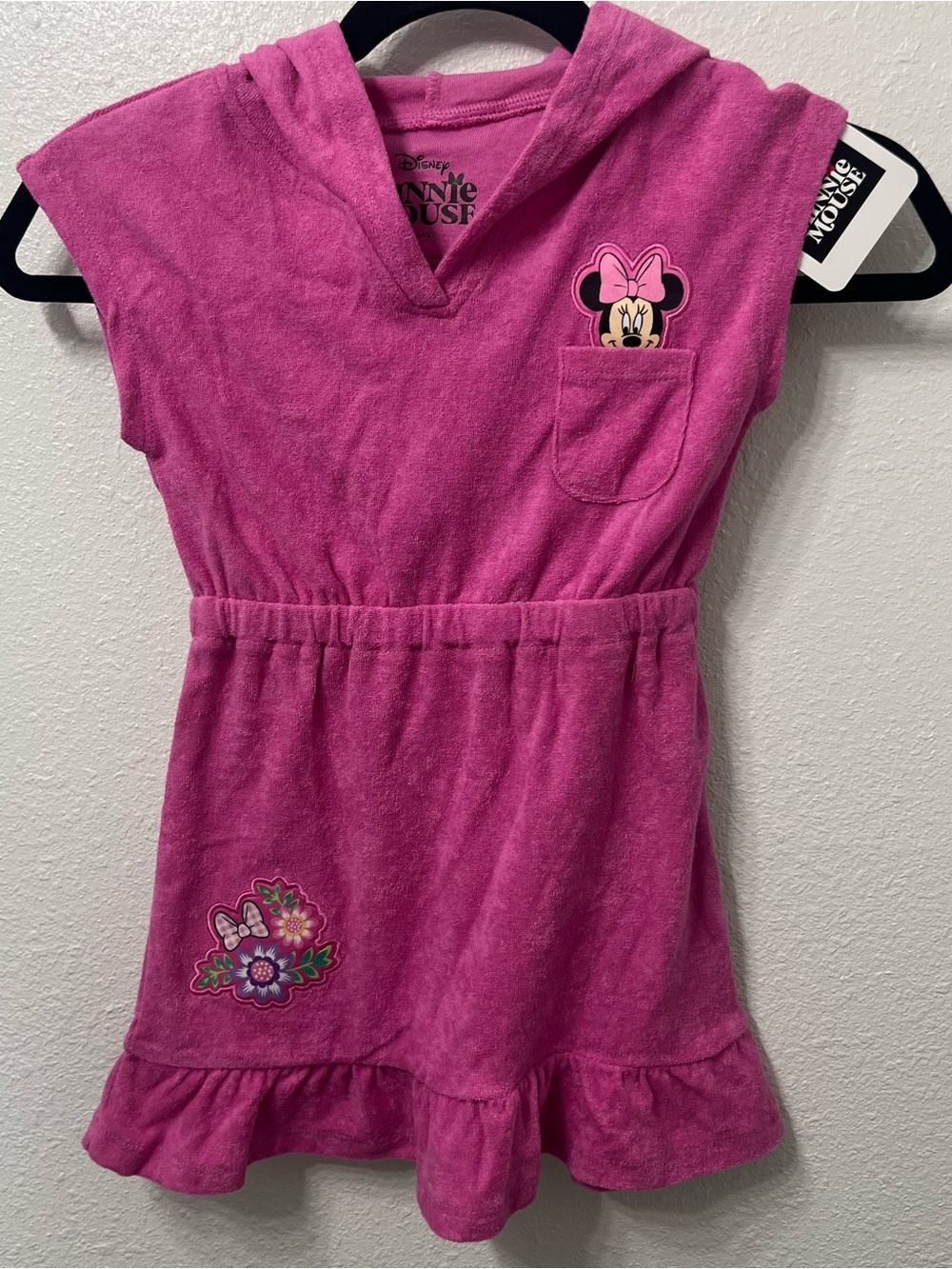 Disney Girls Swimsuit Hooded Coverup Minnie Mouse Dress
